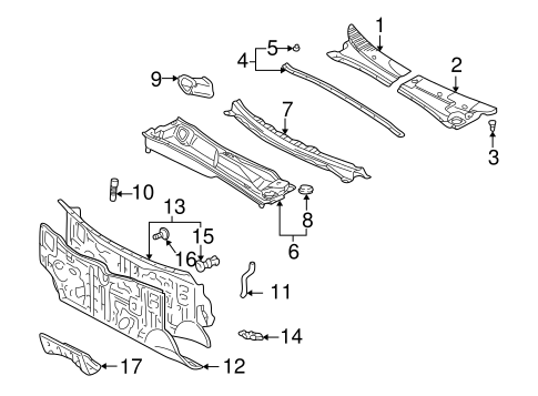 BODY/COWL for 2003 Toyota Sienna #1