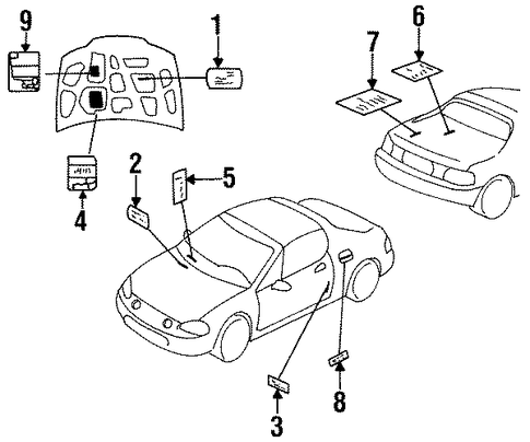 OEM Honda 42762-SR2-A01 - Info Label OEM Honda 42762-SR2-A01 - Info Label