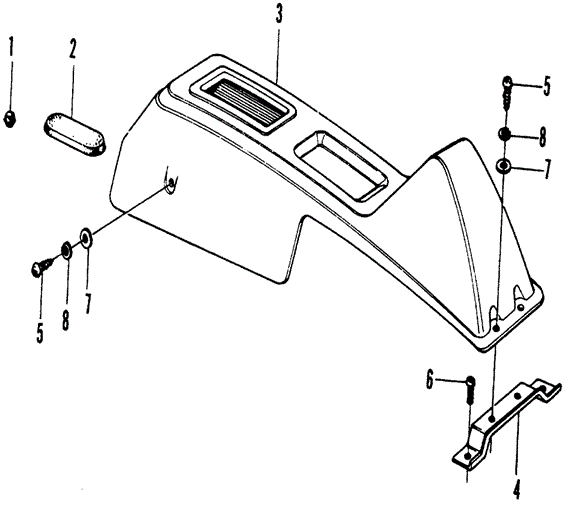 Interior/Bumper/HMT Center Console for 1975 Honda CIVIC 1200 HATCHBACK #1