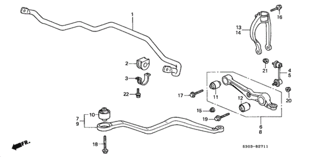 Front Lower Arm (2) for 2001 Honda Prelude #0