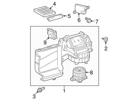 HVAC/HEATER COMPONENTS for 2007 Toyota Tundra #1