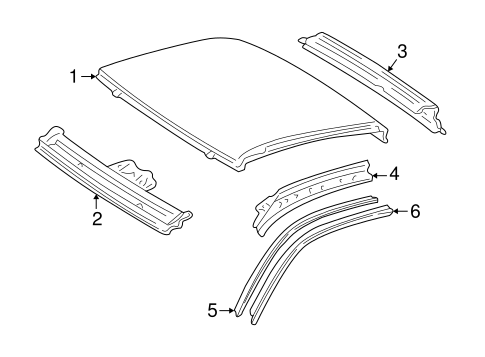 BODY/ROOF & COMPONENTS for 2001 Toyota Tundra #2