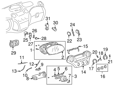 BODY/CLUSTER & SWITCHES for 2005 Toyota Echo #1