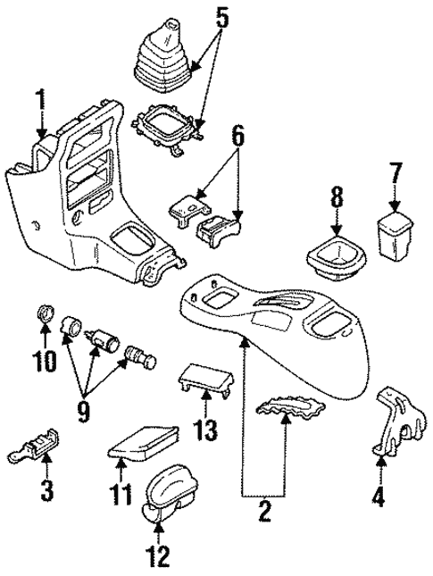 Center Console for 1997 Ford Aspire #0