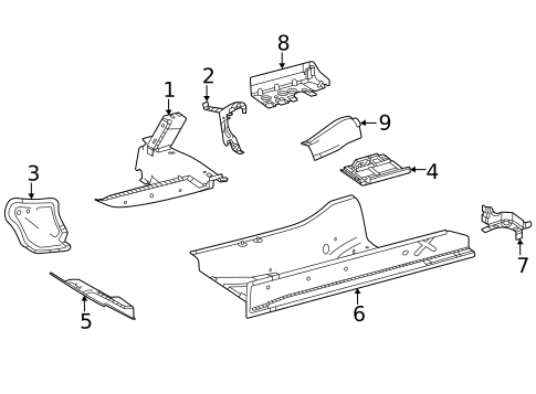 Floor & Rails for 2020 Mercedes-Benz GLS 580 #0
