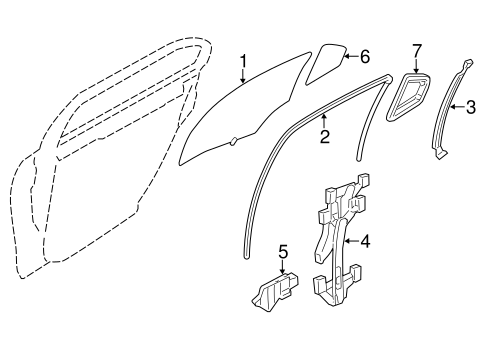 MKZ GLASS - REAR DOOR