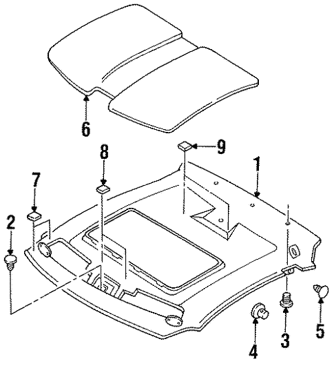 Interior Trim - Roof for 1993 Ford Probe #0