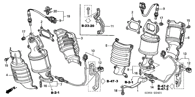 Engine/Exhaust Manifold (V6) for 2003 Honda ACCORD COUPE #1