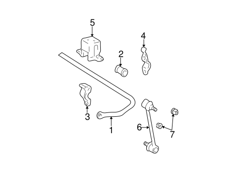 REAR SUSPENSION/STABILIZER BAR & COMPONENTS for 2002 Toyota Highlander #1