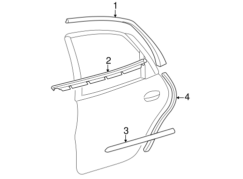 Sable EXTERIOR TRIM - REAR DOOR