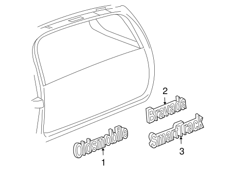 Bravada EXTERIOR TRIM - LIFT GATE