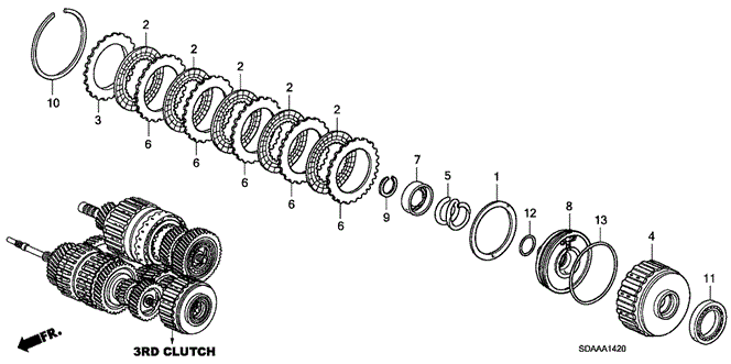 TRANSMISSION - AUTOMATIC/AT CLUTCH (3RD) (V6) for 2007 Honda ACCORD SEDAN #1