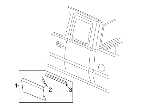 Silverado 1500 Classic EXTERIOR TRIM - REAR DOOR