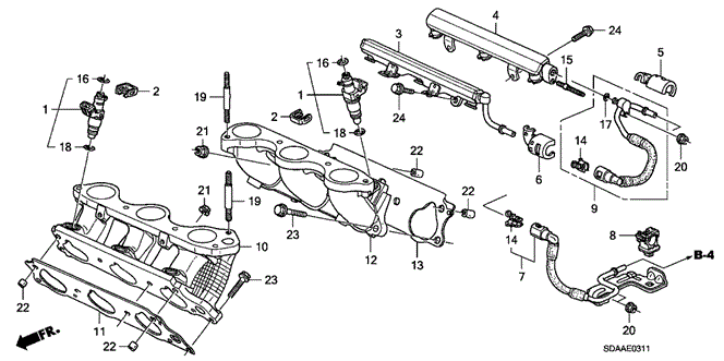 Engine/Fuel Injector (V6) for 2007 Honda ACCORD SEDAN #1