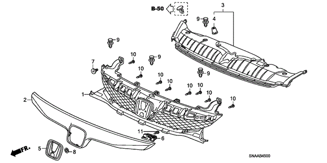INTERIOR / BUMPER/FRONT GRILLE for 2009 Honda CIVIC SEDAN #1