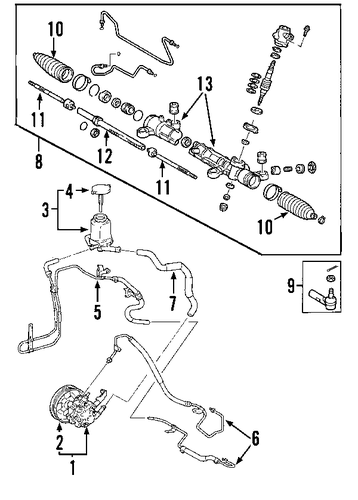 STEERING/P/S PUMP & HOSES for 2008 Toyota Matrix #1