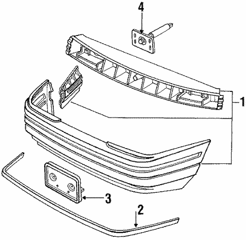 Bumper & Components - Front for 1994 Mercury Topaz #0