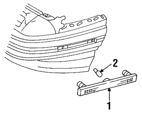 Side Marker Lamps for 1991 Pontiac Grand Prix #1