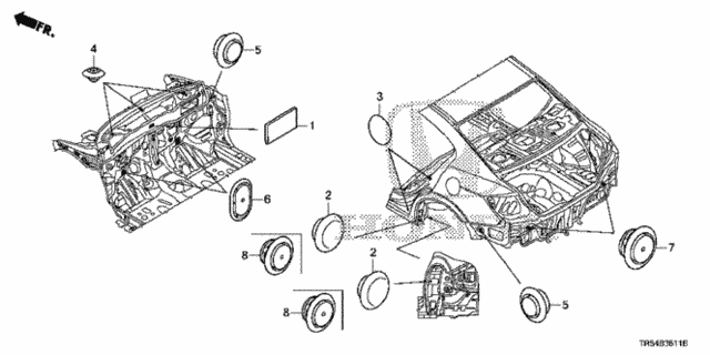 Grommet (RR.) for 2012 Honda Civic #0