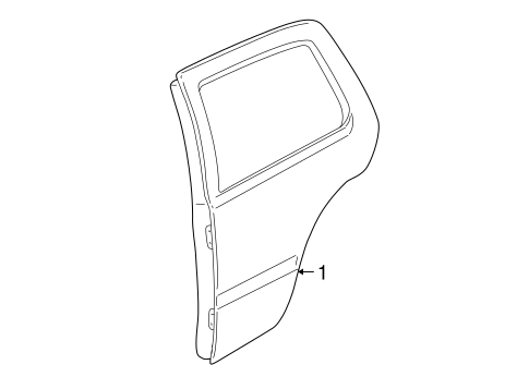 Exterior Trim - Rear Door for 2002 Volkswagen Jetta #0