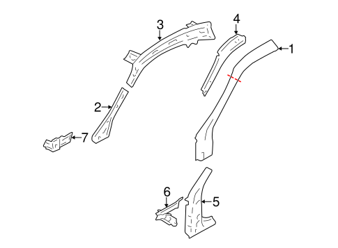 BODY/HINGE PILLAR for 2015 Scion FR-S #1