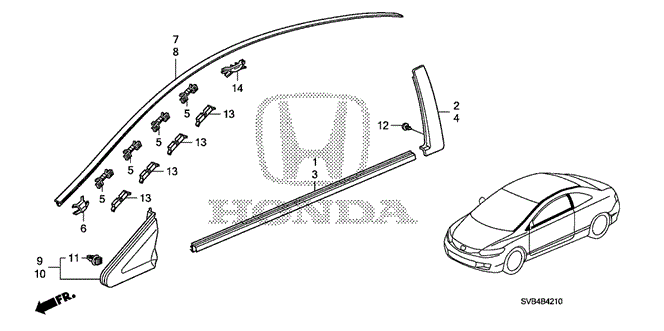 INTERIOR / BUMPER/MOLDING for 2010 Honda CIVIC COUPE #1
