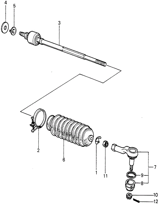 CHASSIS/TIE ROD for 1981 Honda CIVIC HATCHBACK #1