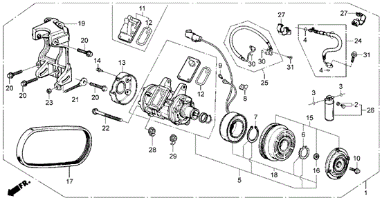 BODY / AIR CONDITIONING/A/C COMPRESSOR KIT (DENSO) for 1987 Honda ACCORD HATCHBACK #1