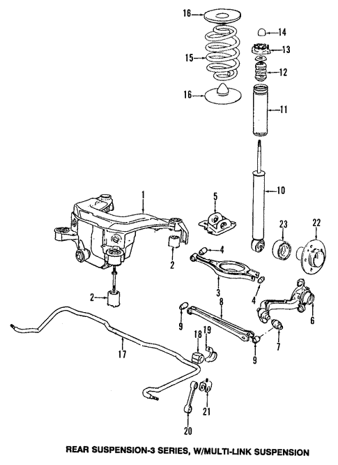 Rear Suspension for 1994 BMW 325is #2