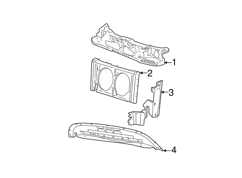 Body/Radiator Support for 2003 Ford Taurus #1
