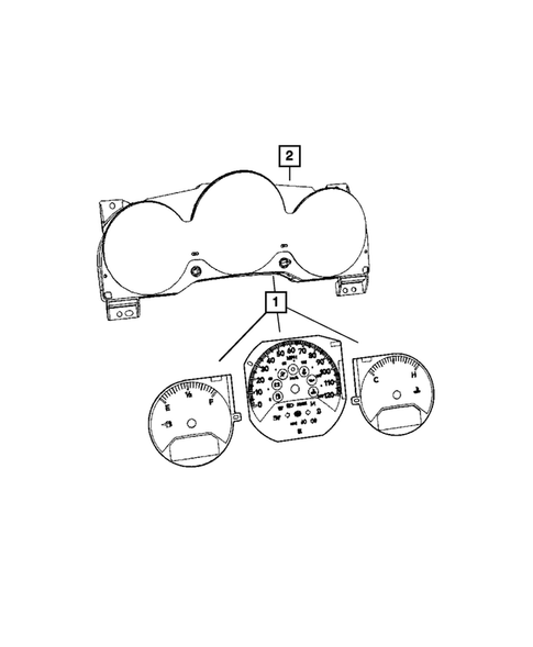 Instrument Panel Cluster for 2011 Dodge Caliber #0