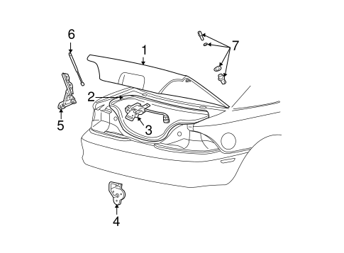 Body/Trunk for 2002 Ford Mustang #1