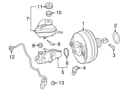 Master Cylinder - Components On Dash Panel for 2019 Mercedes-Benz C 63 AMG® S #1