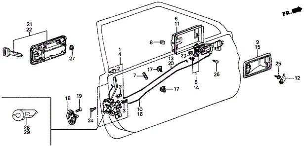 Door Lock for 1984 Honda Prelude #0