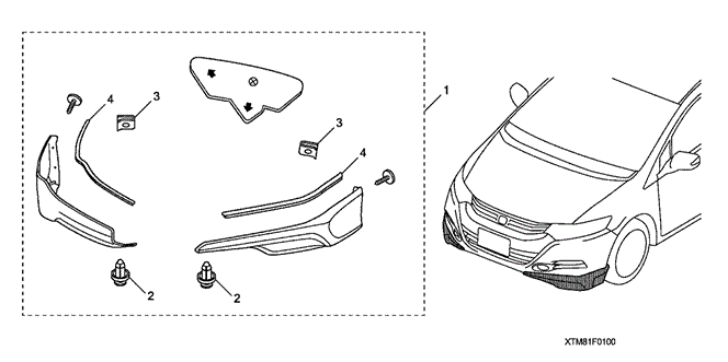 ACCESSORIES/FRONT UNDER SPOILER for 2011 Honda INSIGHT #1