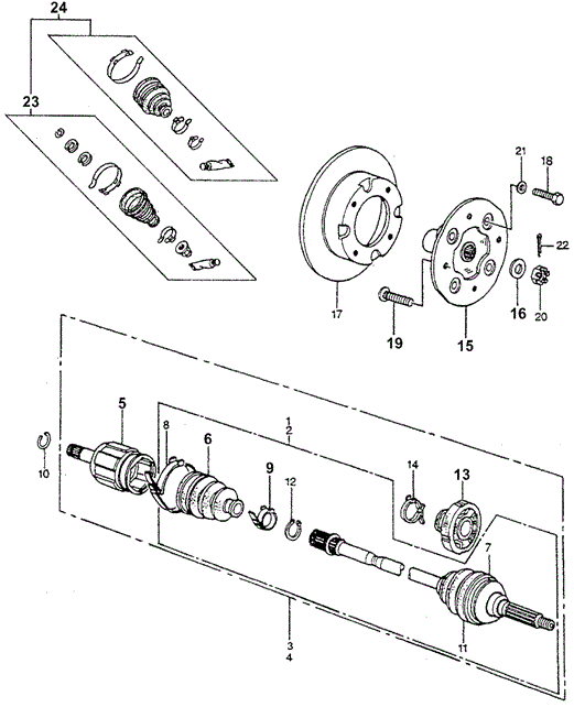 CHASSIS/DRIVESHAFT - FRONT BRAKE DISK for 1981 Honda ACCORD SEDAN #1