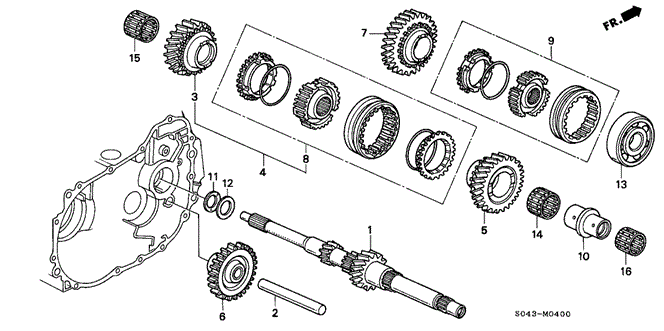 TRANSMISSION - MANUAL/MT MAINSHAFT for 1997 Honda CIVIC SEDAN #1