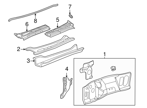 Body/Cowl for 2001 Ford F-350 Super Duty #3