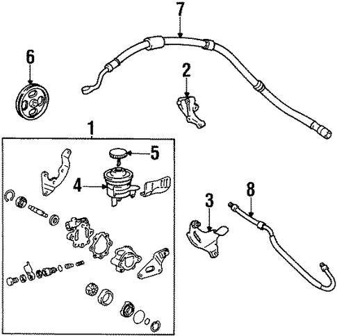STEERING/PUMP & HOSES for 1998 Toyota Tercel #1