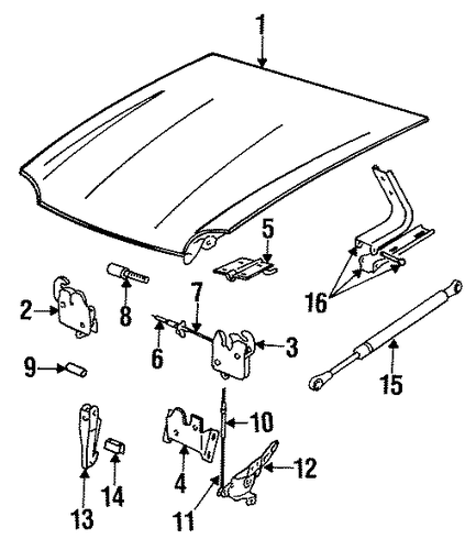 XJS HOOD & COMPONENTS