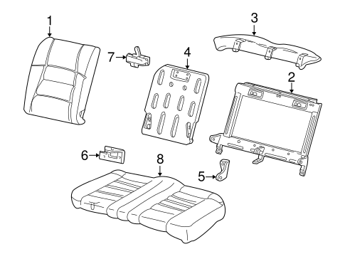 Mustang REAR SEAT COMPONENTS