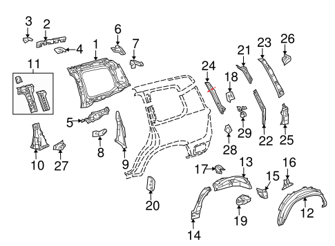 BODY/INNER STRUCTURE for 2016 Toyota Land Cruiser #2