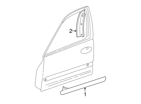 Malibu EXTERIOR TRIM - FRONT DOOR