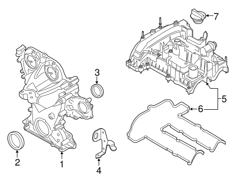 Engine/Valve & Timing Covers for 2015 Ford Focus #1