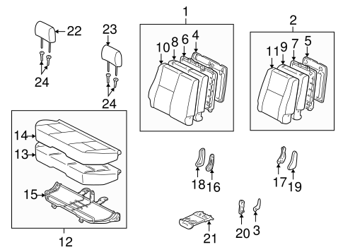 BODY/REAR SEAT COMPONENTS for 2002 Toyota Tacoma #1