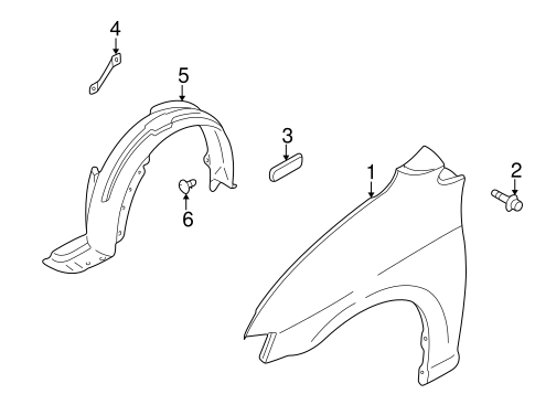 Fender & Components for 2000 Mazda MPV #0