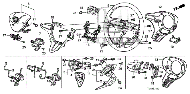 CHASSIS/STEERING WHEEL (SRS) for 2012 Honda INSIGHT #1