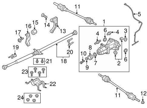 Rear Suspension/Axle Components for 2015 Ford Edge #1