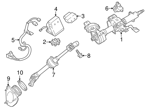 STEERING/STEERING COLUMN ASSEMBLY for 2014 Toyota Avalon #1