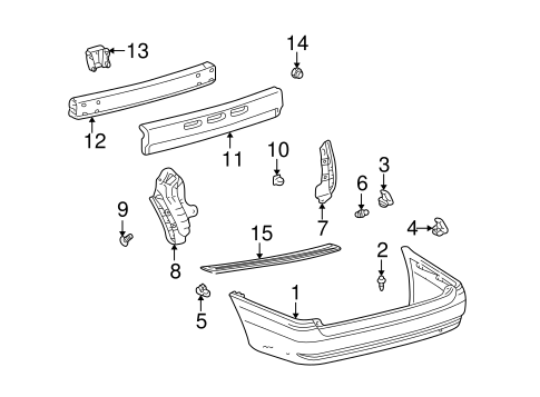 BODY/BUMPER & COMPONENTS - REAR for 2001 Toyota Sienna #1